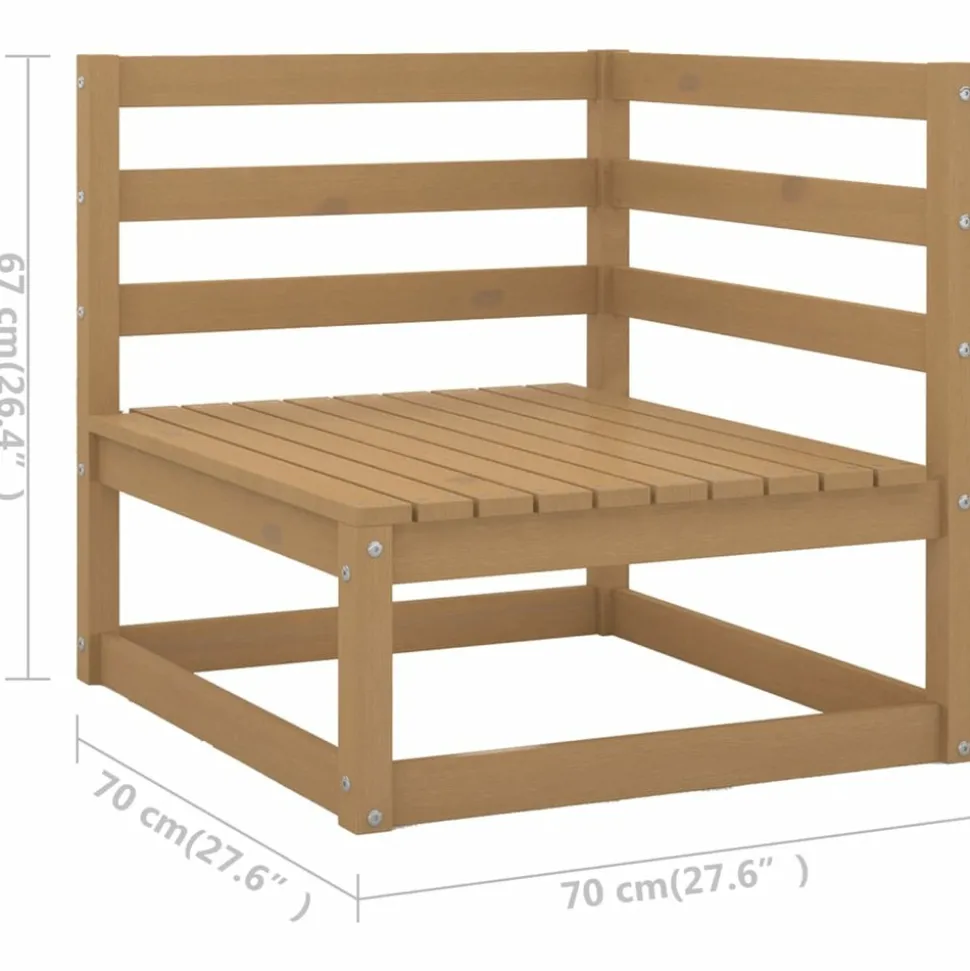 MAISON EXCLUSIVE - Salon de jardin 10 pcs bois de pin massif