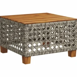 MAISON EXCLUSIVE - Salon de jardin avec coussins 7 pcs gris résine tressée