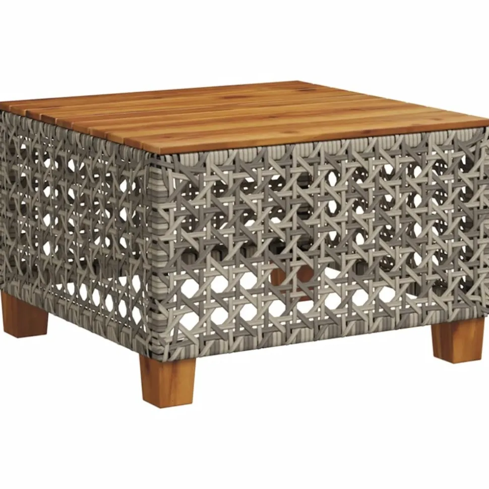 MAISON EXCLUSIVE - Salon de jardin avec coussins 7 pcs gris résine tressée