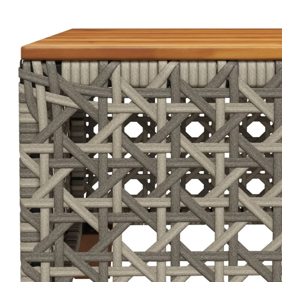 MAISON EXCLUSIVE - Salon de jardin avec coussins 7 pcs gris résine tressée