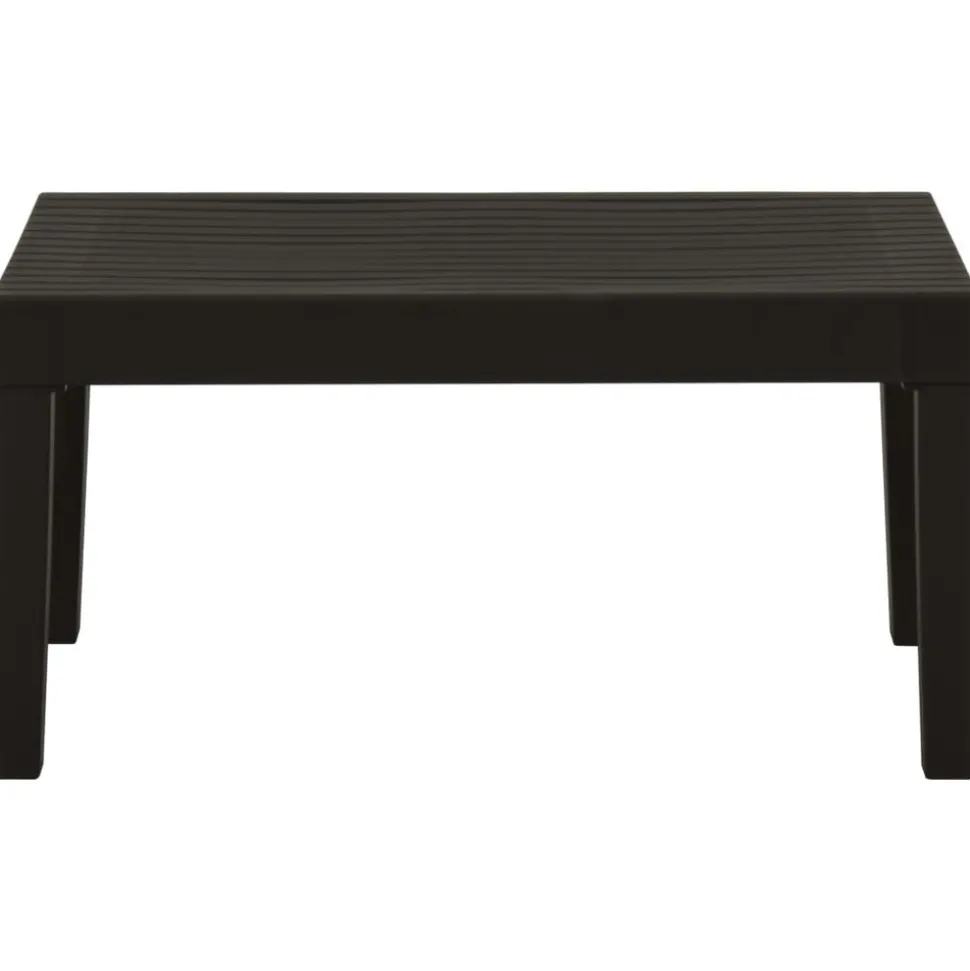 MAISON EXCLUSIVE - Salon de jardin 3 pcs avec coussins plastique gris