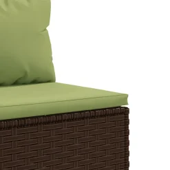 MAISON EXCLUSIVE - Salon de jardin 8 pcs avec coussins marron résine tressée