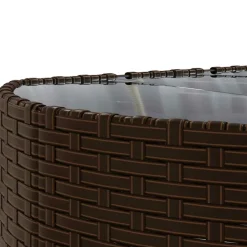 MAISON EXCLUSIVE - Salon de jardin 8 pcs avec coussins marron résine tressée