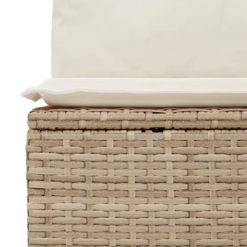 MAISON EXCLUSIVE - Salon de jardin avec coussins 4 pcs beige résine tressée
