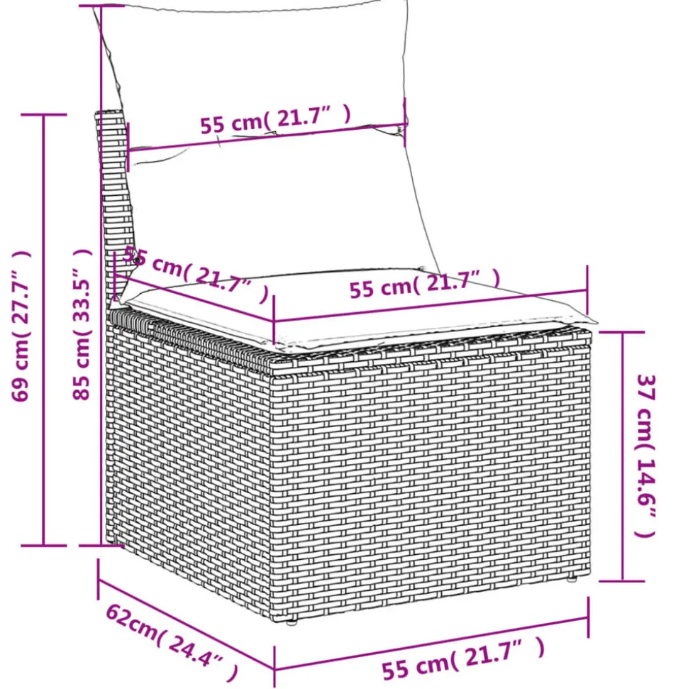 MAISON EXCLUSIVE - Salon de jardin avec coussins 4 pcs beige résine tressée