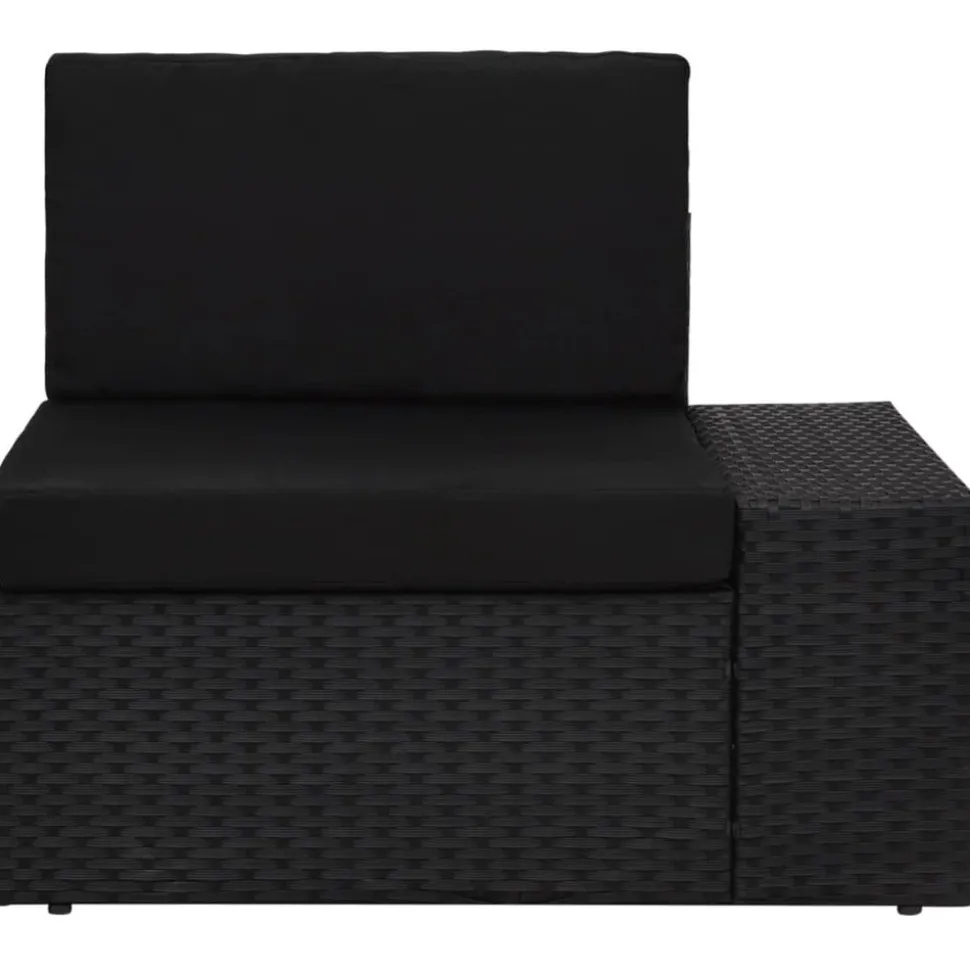 MAISON EXCLUSIVE - Salon de jardin 3 pcs résine tressée noir
