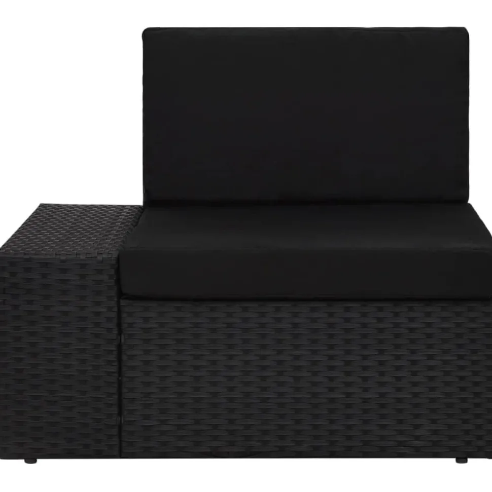 MAISON EXCLUSIVE - Salon de jardin 3 pcs résine tressée noir