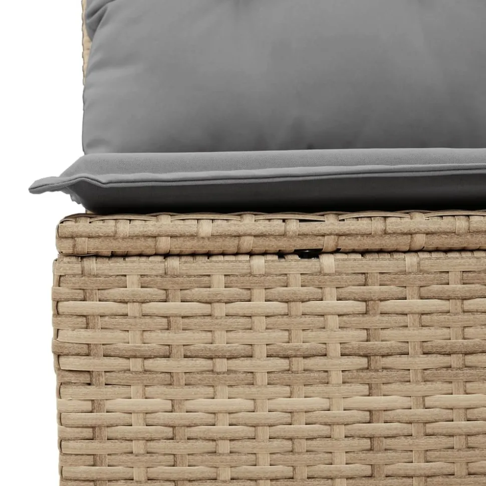 MAISON EXCLUSIVE - Salon de jardin avec coussins 5pcs mélange beige résine tressée