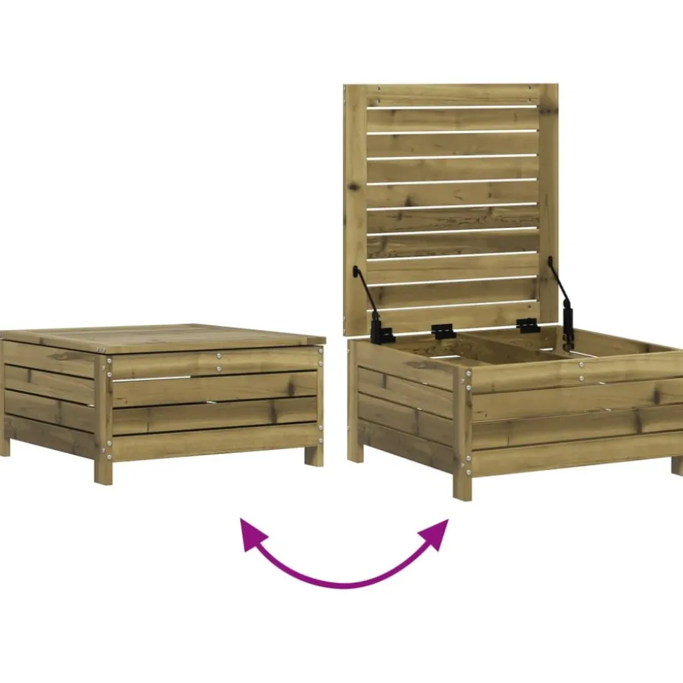 MAISON EXCLUSIVE - Salon de jardin 3 pcs bois de pin imprégné