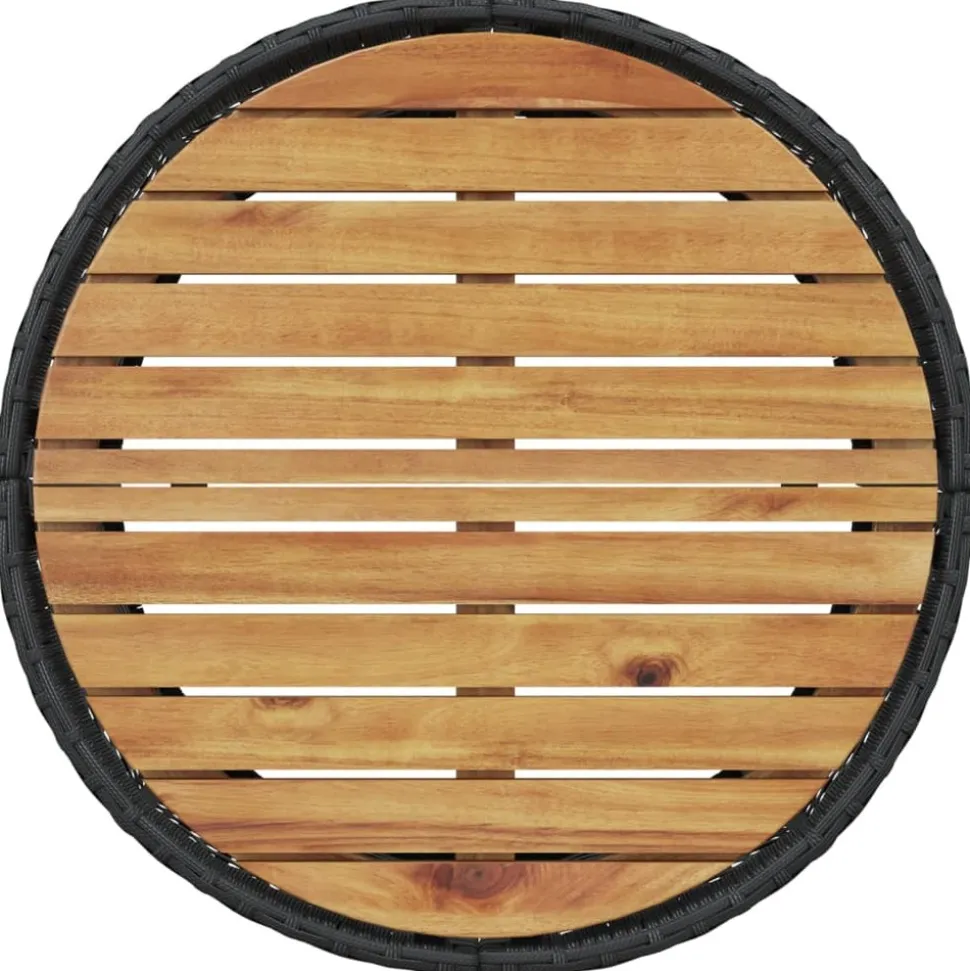MAISON EXCLUSIVE - Salon de jardin 3 pcs demi-rond noir résine tressée