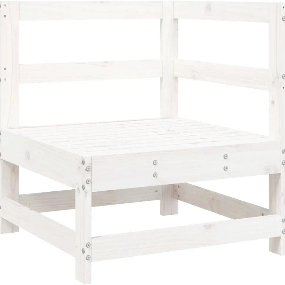 MAISON EXCLUSIVE - Salon de jardin 6 pcs blanc bois de pin massif