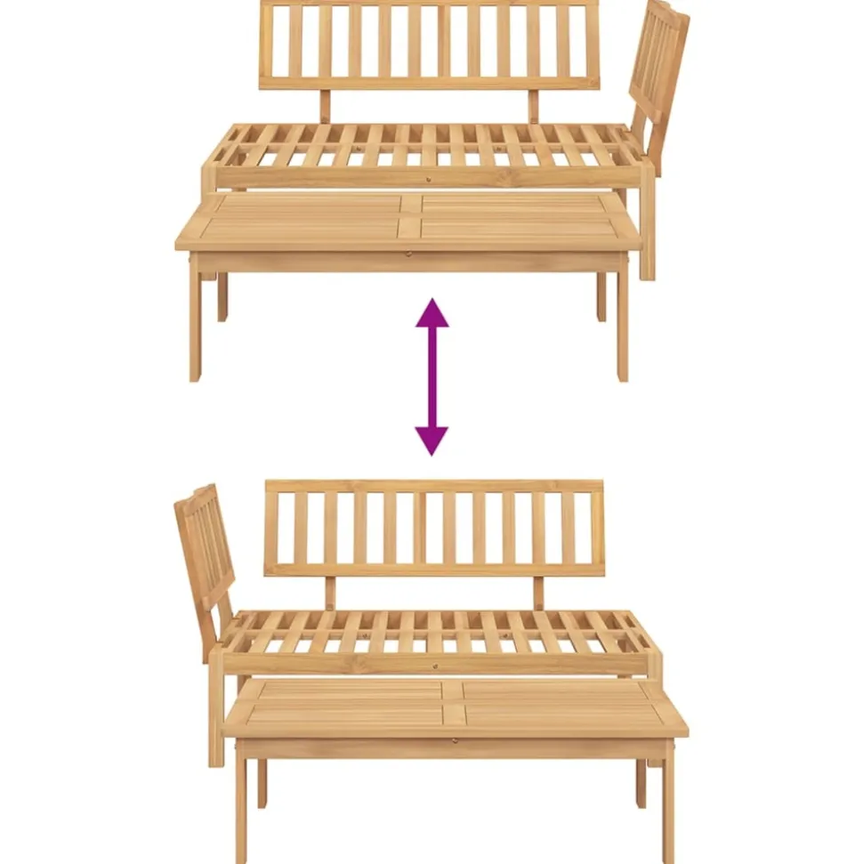 MAISON EXCLUSIVE - Salon de jardin palette 2 pcs bois massif d'acacia