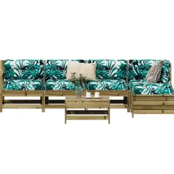 MAISON EXCLUSIVE - Salon de jardin 6 pcs bois de pin imprégné