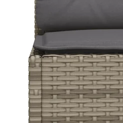 MAISON EXCLUSIVE - Salon de jardin 6 pcs avec coussins gris résine tressée
