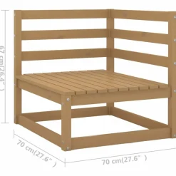 MAISON EXCLUSIVE - Salon de jardin 11 pcs bois de pin massif