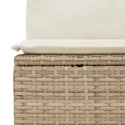 MAISON EXCLUSIVE - Salon de jardin avec coussins 4 pcs beige résine tressée