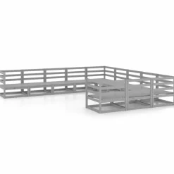 MAISON EXCLUSIVE - Salon de jardin 11 pcs bois de pin massif