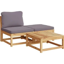 MAISON EXCLUSIVE - Salon de jardin avec coussins 5 pcs bois d'acacia solide