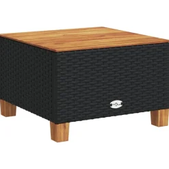 MAISON EXCLUSIVE - Salon de jardin 7 pcs avec coussins noir résine tressée