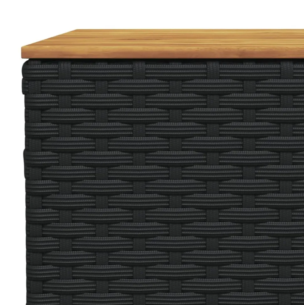 MAISON EXCLUSIVE - Salon de jardin 7 pcs avec coussins noir résine tressée