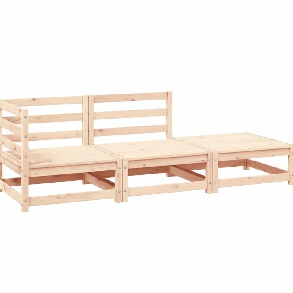 MAISON EXCLUSIVE - Salon de jardin 3 pcs bois massif de pin