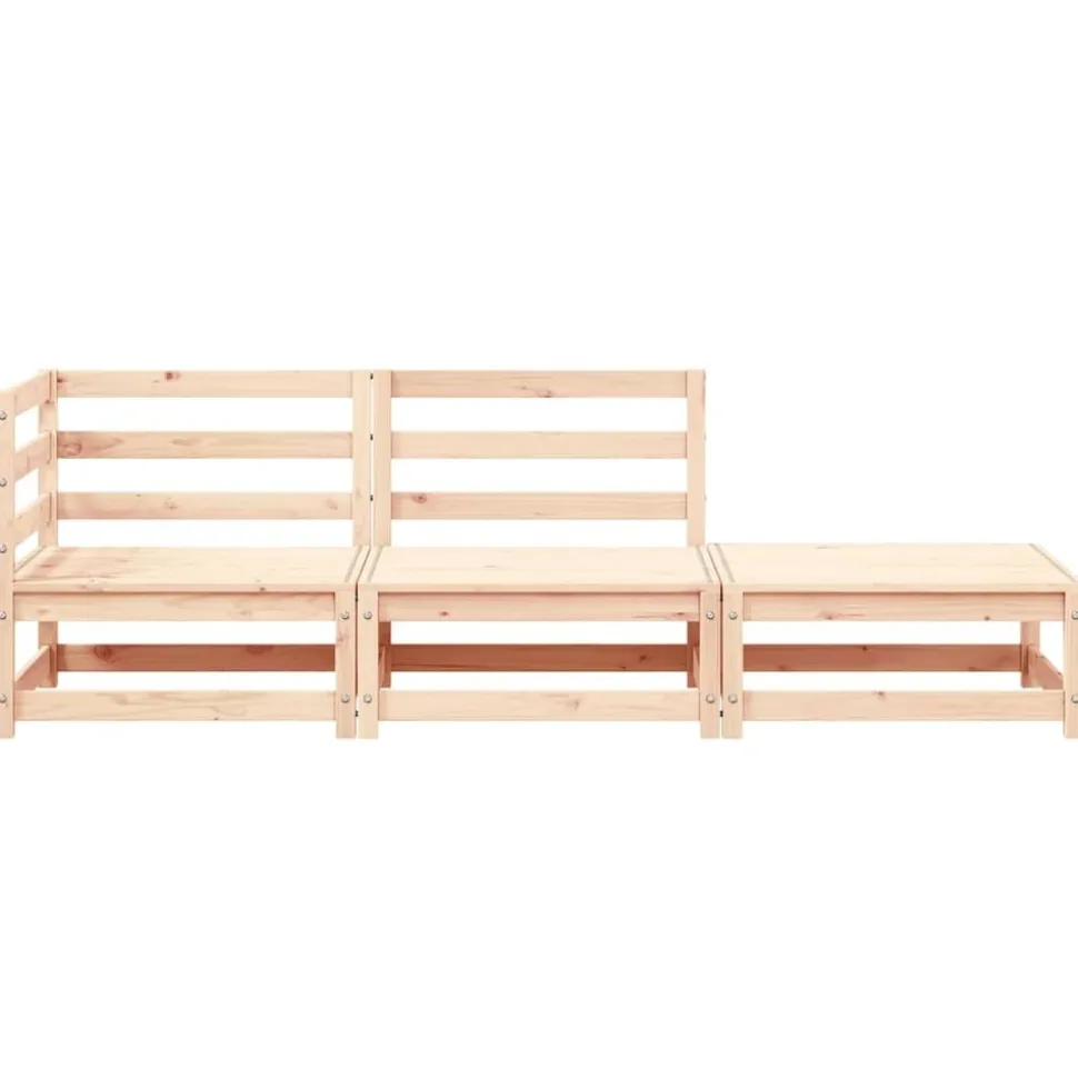 MAISON EXCLUSIVE - Salon de jardin 3 pcs bois massif de pin