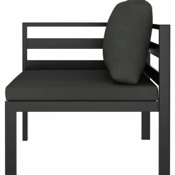 MAISON EXCLUSIVE - Salon de jardin 9 pcs avec coussins aluminium anthracite