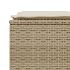 MAISON EXCLUSIVE - Salon de jardin avec coussins 5 pcs beige résine tressée