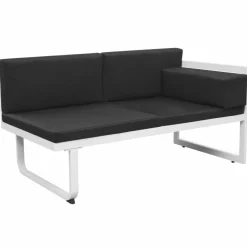MAISON EXCLUSIVE - Salon de jardin 5 pcs textilène aluminium noir