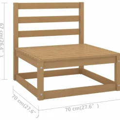 MAISON EXCLUSIVE - Salon de jardin 13 pcs bois de pin massif