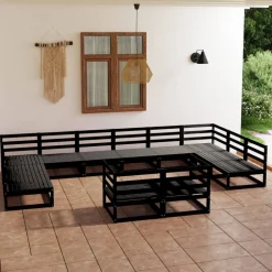 MAISON EXCLUSIVE - Salon de jardin 12 pcs bois de pin massif