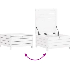 MAISON EXCLUSIVE - Salon de jardin 6 pcs blanc bois de pin massif