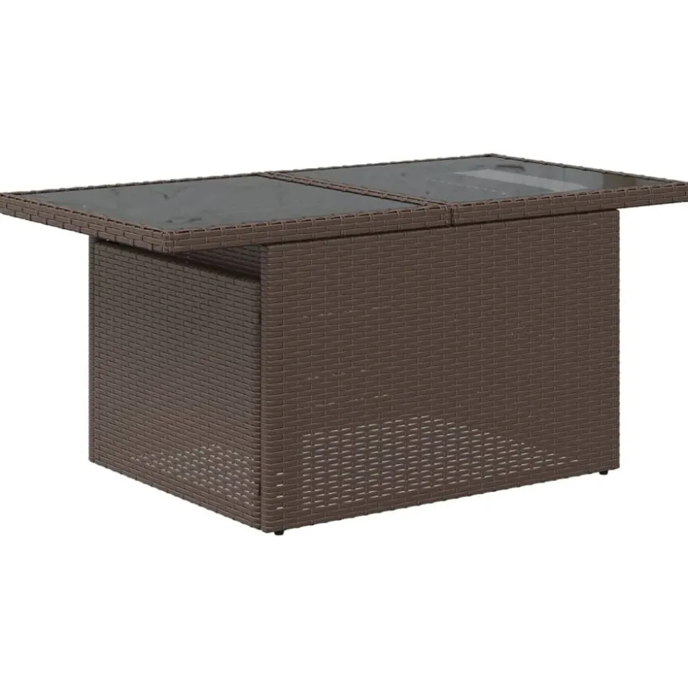MAISON EXCLUSIVE - Salon de jardin avec coussins 5 pcs marron résine tressée