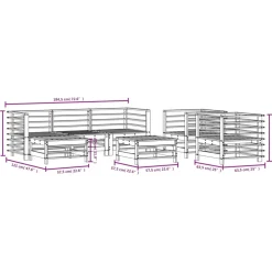 MAISON EXCLUSIVE - Salon de jardin 7 pcs bois de pin massif