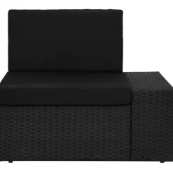 MAISON EXCLUSIVE - Salon de jardin 9 pcs résine tressée noir