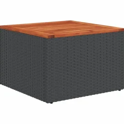 MAISON EXCLUSIVE - Salon de jardin 8 pcs avec coussins noir résine tressée