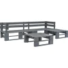 MAISON EXCLUSIVE - Salon de jardin palette 4 pcs bois gris