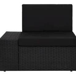 MAISON EXCLUSIVE - Salon de jardin 8 pcs résine tressée noir