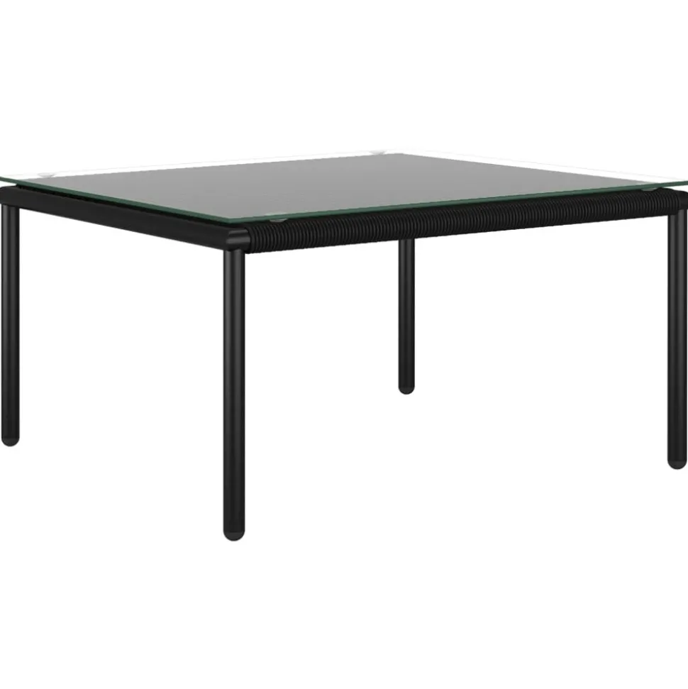 MAISON EXCLUSIVE - Salon de jardin 6 pcs avec coussins noir pvc