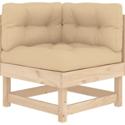 MAISON EXCLUSIVE - Salon de jardin 6 pcs avec coussins bois massif