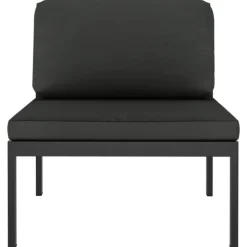 MAISON EXCLUSIVE - Salon de jardin 8 pcs avec coussins aluminium anthracite