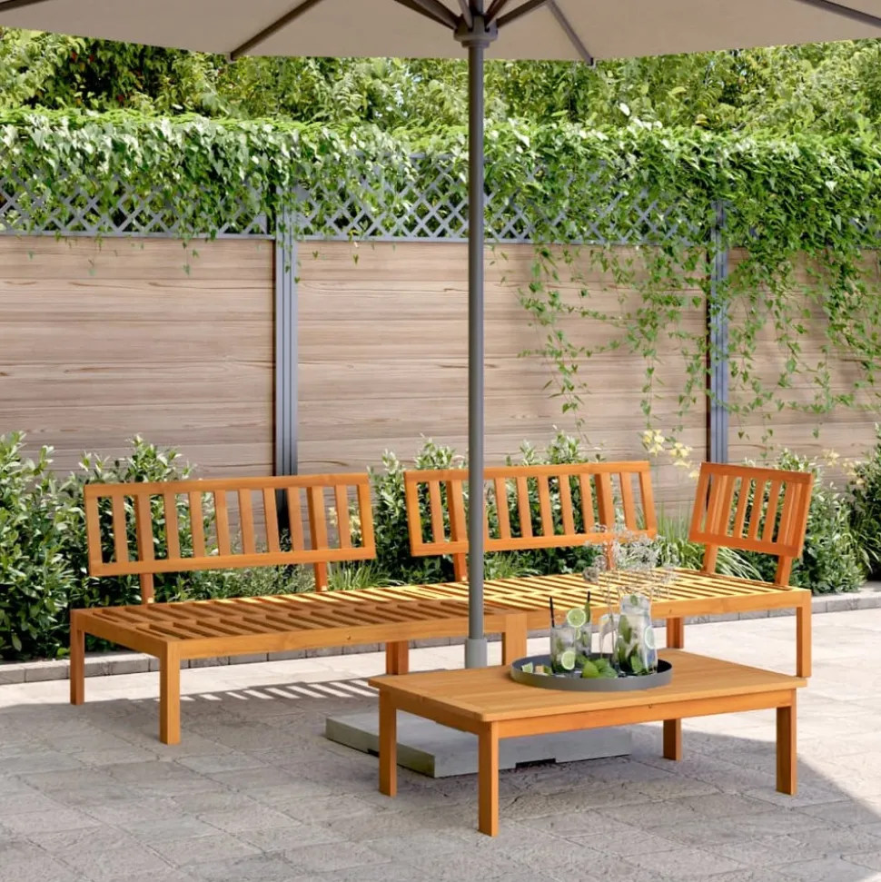 MAISON EXCLUSIVE - Salon palette de jardin 3 pcs bois d'acacia massif