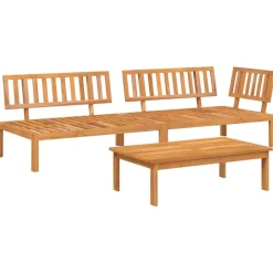MAISON EXCLUSIVE - Salon palette de jardin 3 pcs bois d'acacia massif