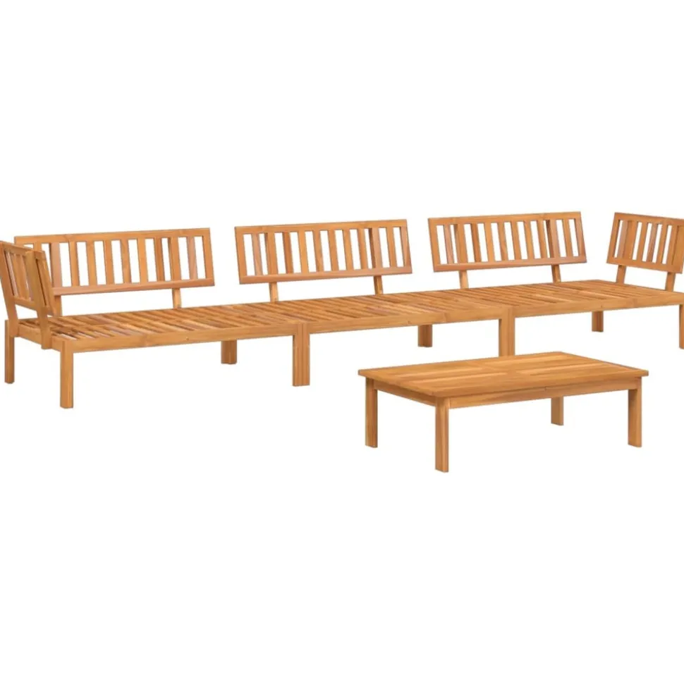MAISON EXCLUSIVE - Salon palette de jardin 4 pcs bois d'acacia massif