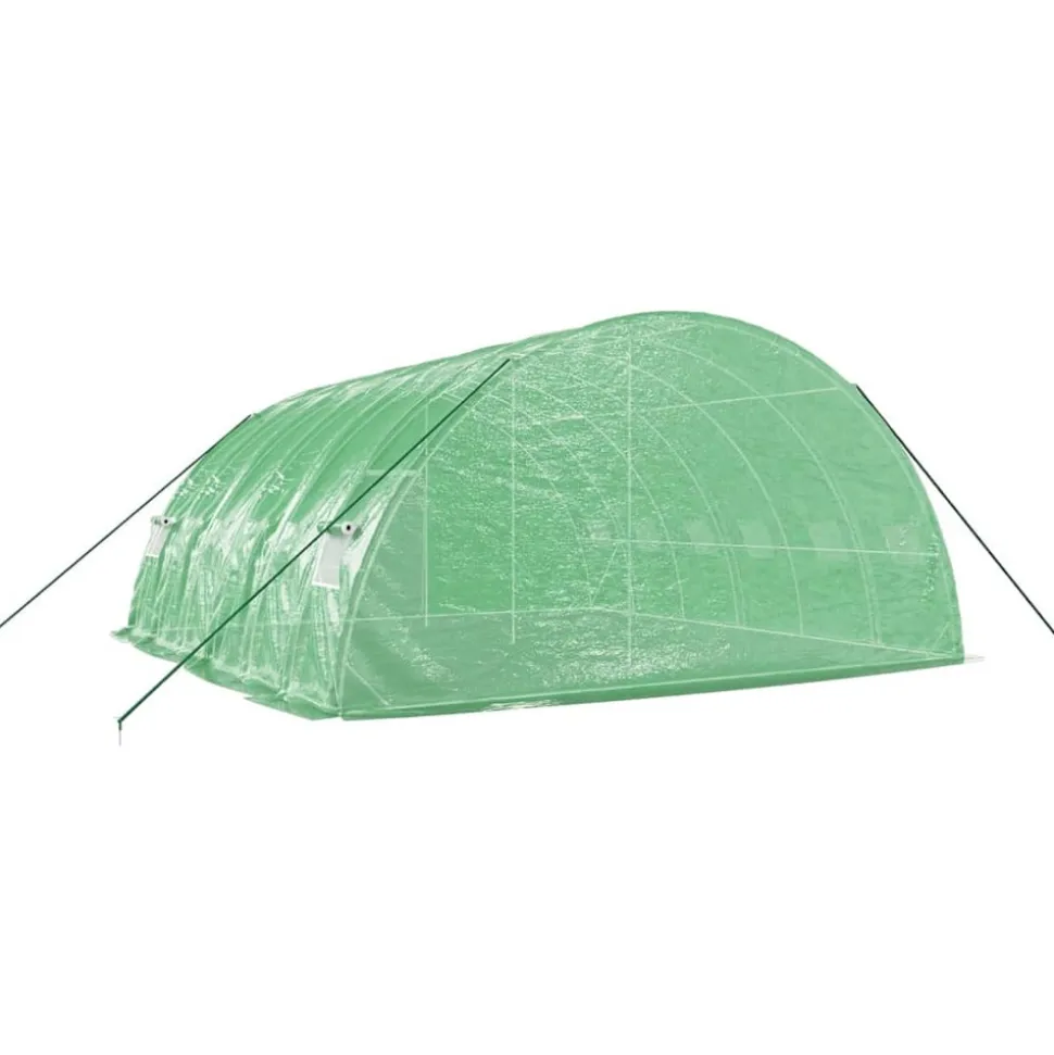 MAISON EXCLUSIVE - Serre avec cadre en acier vert 36 m² 6x6x2,85 m
