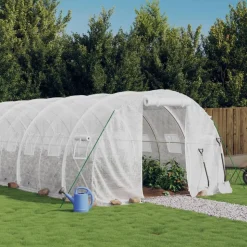 MAISON EXCLUSIVE - Serre avec cadre en acier blanc 60 m² 20x3x2 m