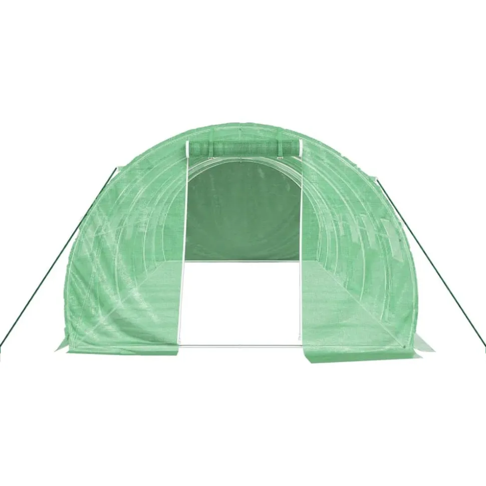 MAISON EXCLUSIVE - Serre avec cadre en acier vert 18 m² 6x3x2 m