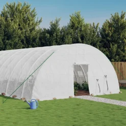 MAISON EXCLUSIVE - Serre avec cadre en acier blanc 120 m² 20x6x2,85 m