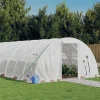 MAISON EXCLUSIVE - Serre avec cadre en acier blanc 64 m² 16x4x2 m