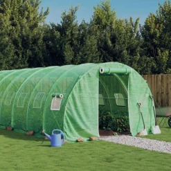 MAISON EXCLUSIVE - Serre avec cadre en acier vert 24 m² 8x3x2 m
